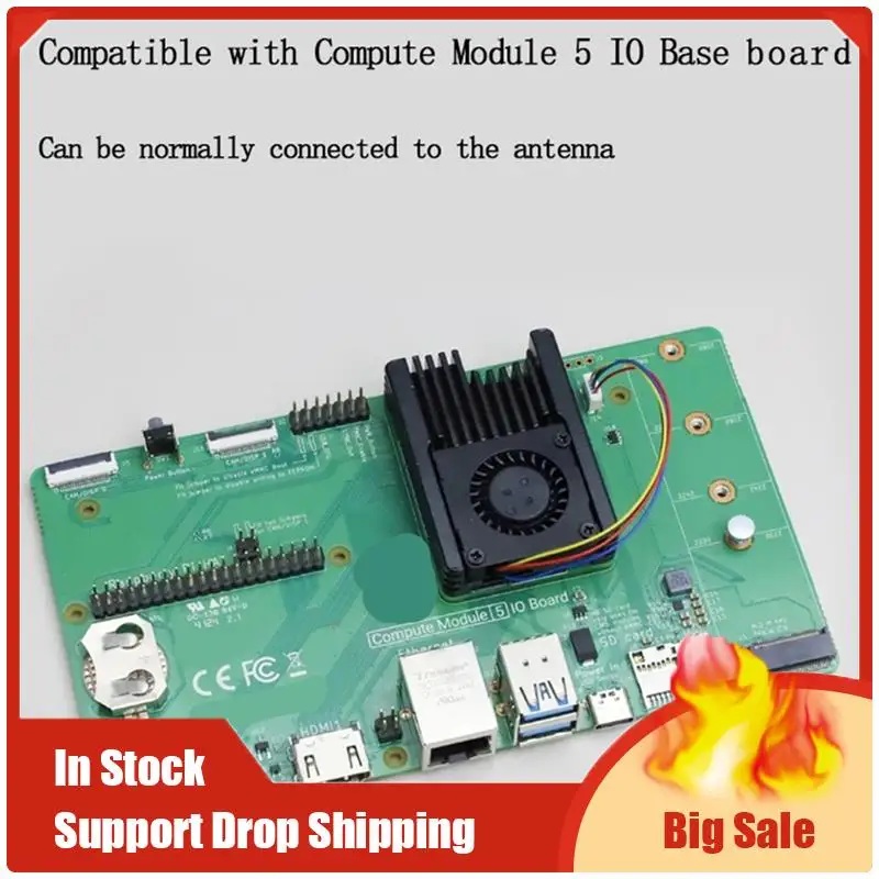 최고 상품 PWM 속도 조절 팬이 있는 Raspberry Pi CM5 방열판용 통합 냉각 팬 3Mm 스페이서 컬럼