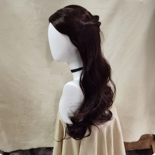 Katara Wigs Synthetic Long Wavy Brown Hair Female Girl Princess Halloween Cosplay Costume Wigs