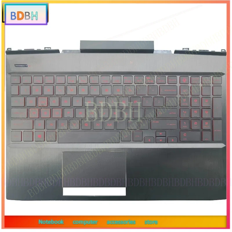 * Original Keyboard For HP Omen 15-DC 15-dc1055TX TPN-Q211 Laptop Palmrest Top Case Backlit Gamer Keyboard L30195-001 L30194-001