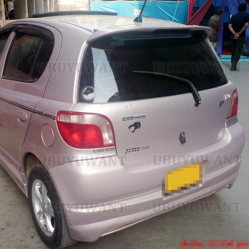 Use For Toyota Vitz Spoiler Rear Trunk Lid Car Spoiler Wing 2002--2013 ABS Material Customize Color DIY Paint Sport Car Spoiler