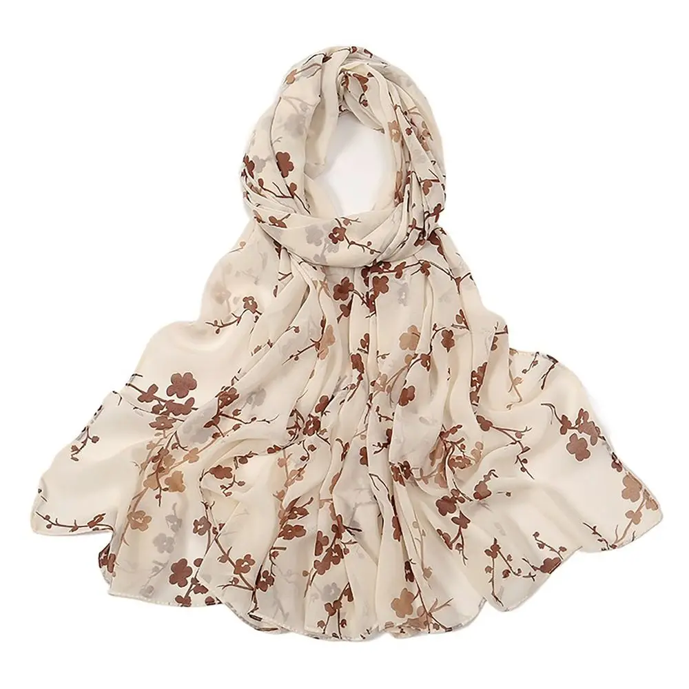 

Light Luxury 180cm Long Shawl Skin-friendly Chiffon Printing ​Scarf Floral Wrap Hijab for Woman