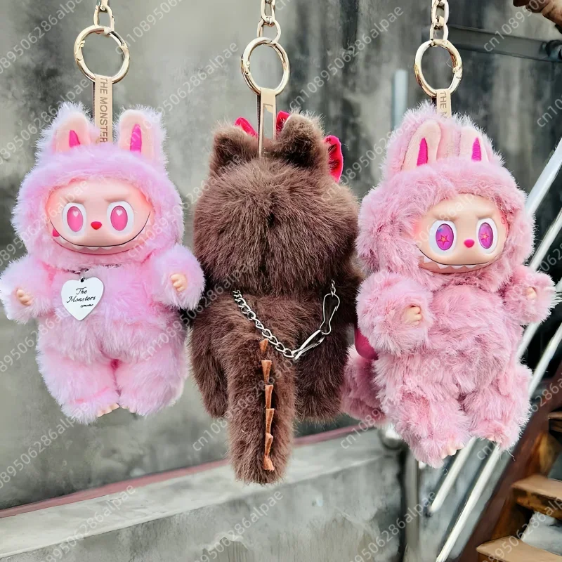 Hot New The Mosther Labubu Change Series Box Cute Vinyl Dolls Brown Pink Black White Vigny Little Leader Panda Pendant Gift