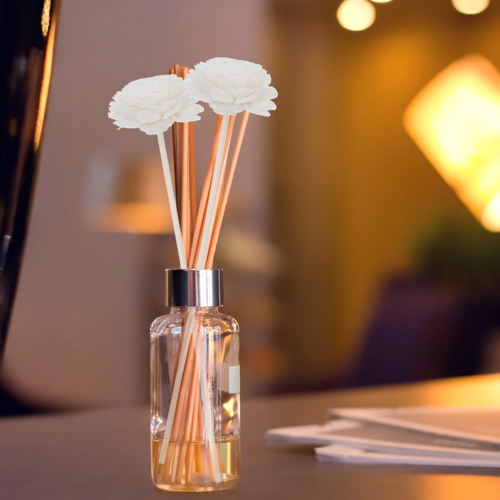 10Pcs Artificial Flower Diffuser Sticks Decorative Aromatherapy Rods for Essential Oil Bottle Fragrance Home Office Aroma