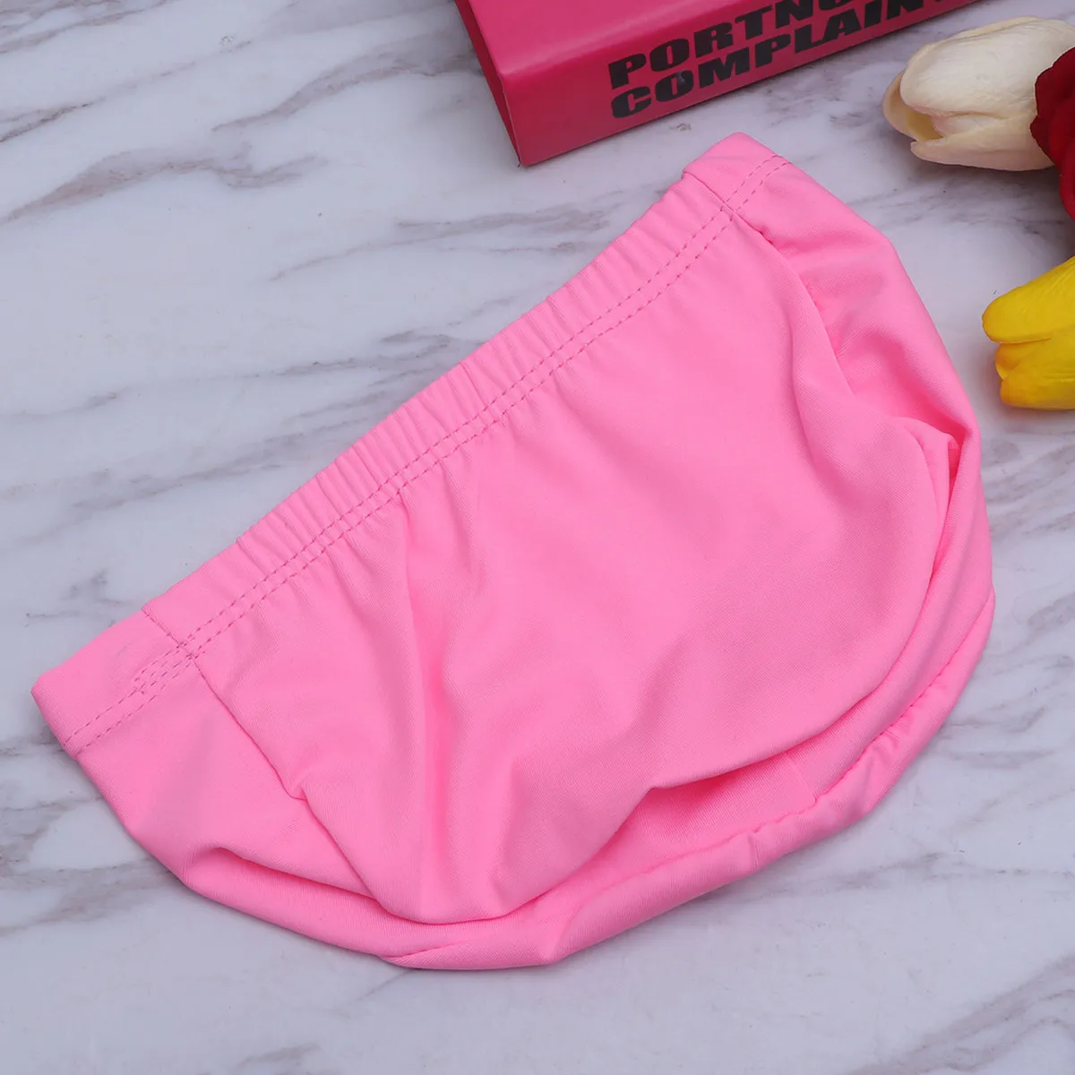 

Adult Solid Color Swim Cap Non Waterproof Polyester Fabric Elastic Comfortable Sun Protection Hair Ear Barrier for Men Women