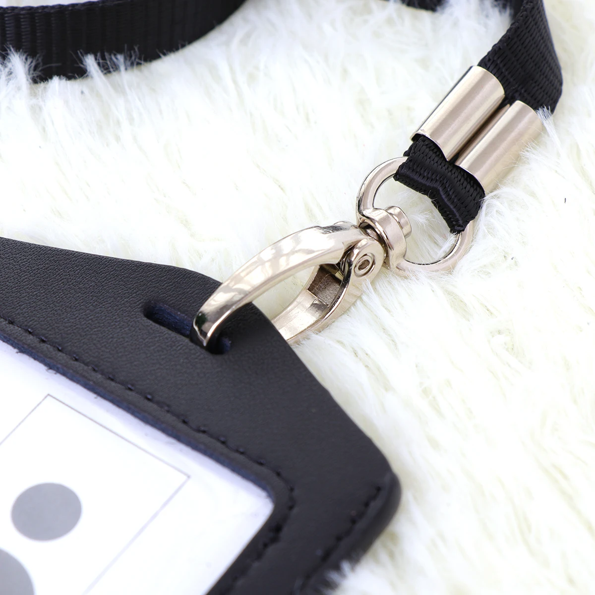 

2Pcs Hood Waterproof Badge Holder ID Work Permit Black Staff Card Lanyard Travel Use Plastic