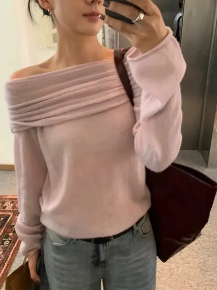 Faionable Винтажный вязаный длинный женский топ с полосками све, шикарный осенний дизайн Agel Sensation Ele Sle