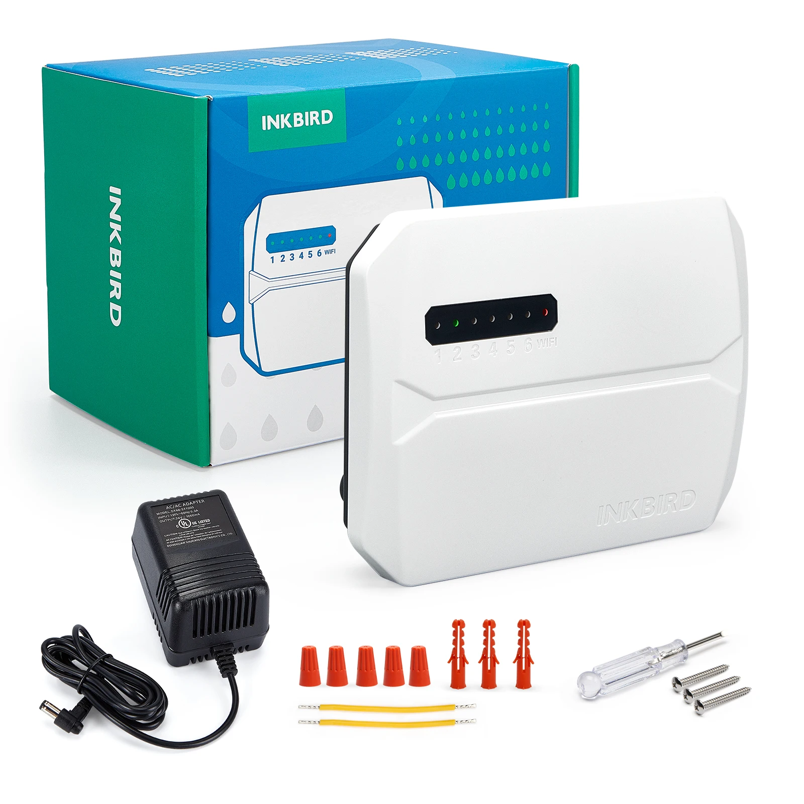 

INKBIRD IIC-600 WIFI Smart Outdoor Sprinkler Controller Water Irrigation System Controller