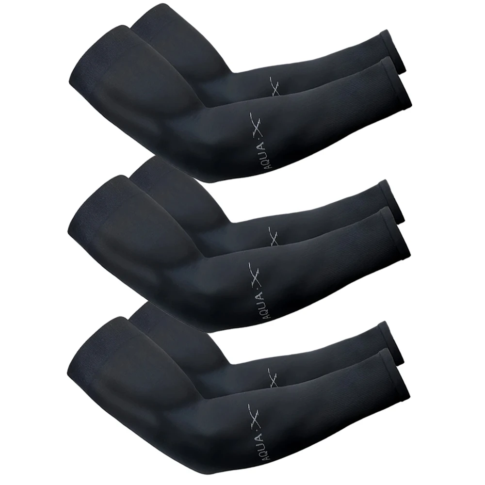 

3Pairs Fashion Sun Ice Silk Sleeves Unisex Summer Sun Protection Arm Sleeves Suitable for Outdoor Riding, Driving, Fishing