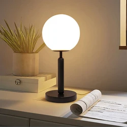 Modern LED Glass ball Brass Table Lamp luxury Home Decor Living Room Bedroom Bedside Night light Hotel Office Study Read lamp