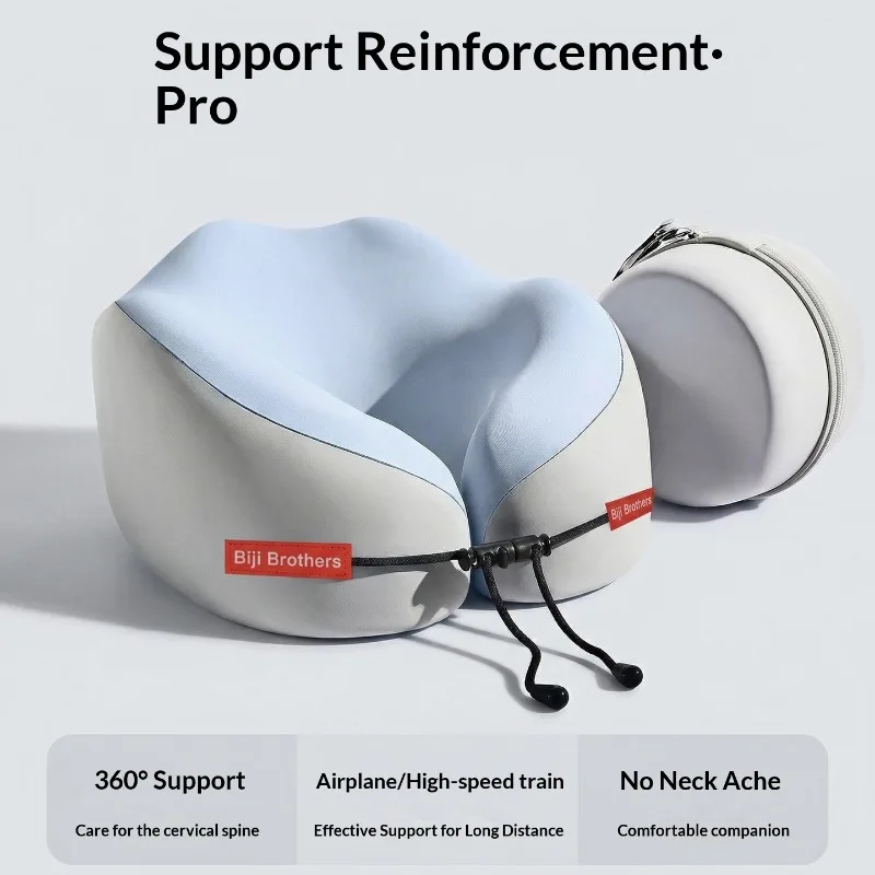 2026 New Travel Neck Pillow Memory Foam U-Shaped Ergonomic Neck Support Washable Portable Slow Rebound Airplane Flight Car Train