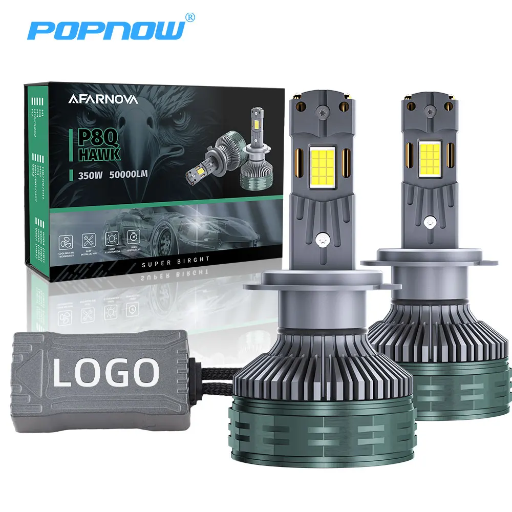 

POPNOW new Car Headlight H4 LED H7 H8 H9 H11 9005 HB3 50000LM 350W 6000K Auto Headlamp 350w for 98% car like Golf BMW Audi Mazda