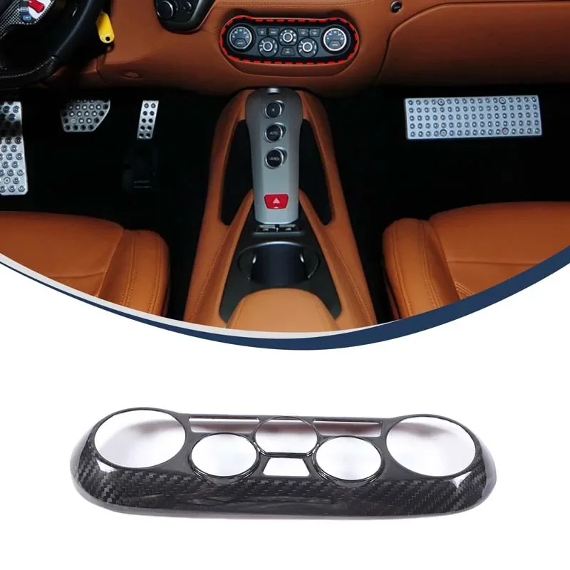 For Ferrari F12 Berlinetta 2013 real carbon fiber car central air conditioning switch panel cover interior accessories