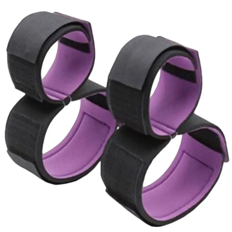 Bdsm Bandage Toys Wrist And Ankle Restraints Sex Fixation Sponge Handcuffs Women's Intimate Lingerie Purple Sexual Set Adult Toy
