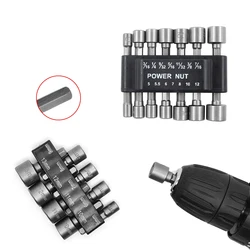 9pcs/14pcs hexagonal handle impact non-magnetic socket set imperial metric internal hexagonal electric wrench