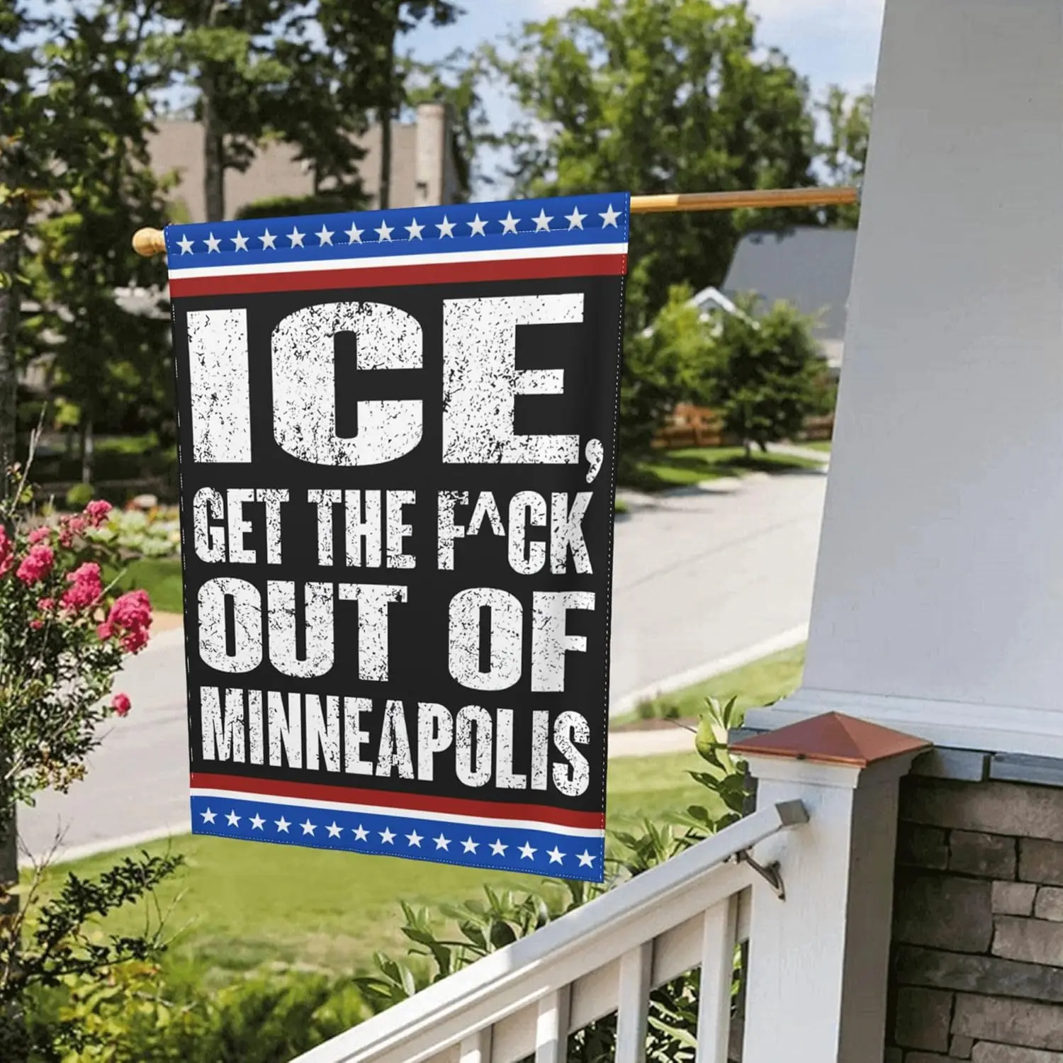 ICE Out of Minneapolis Garden Flags 28