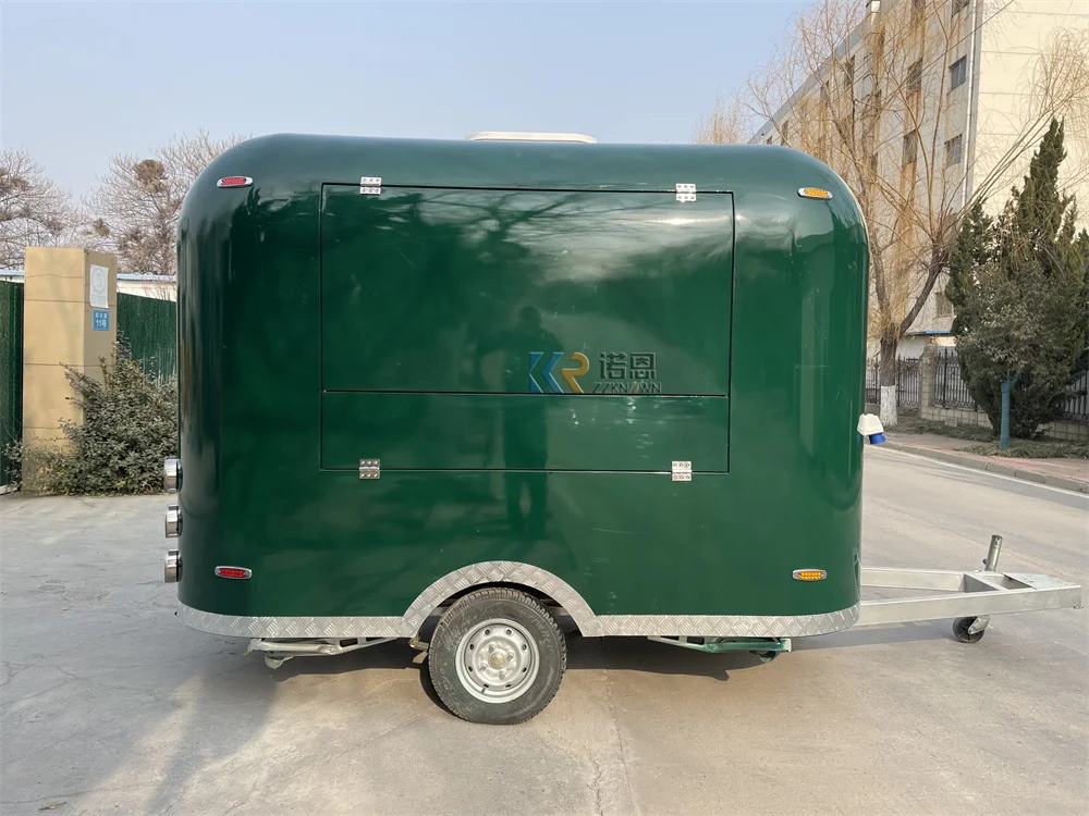 Food Trailer Truck Airstream Fully Equipment Coffee Kiosk Mobile  Food Cart With Customized Size Color