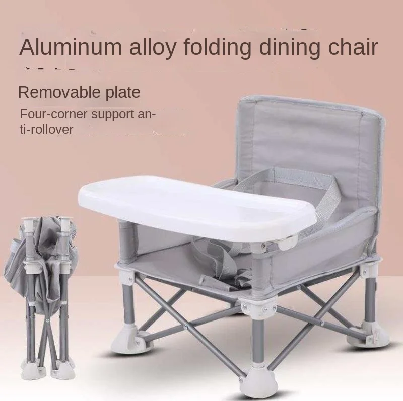 Silla de comedor multifuncional para bebé, asiento plegable, portátil, mesa de comedor