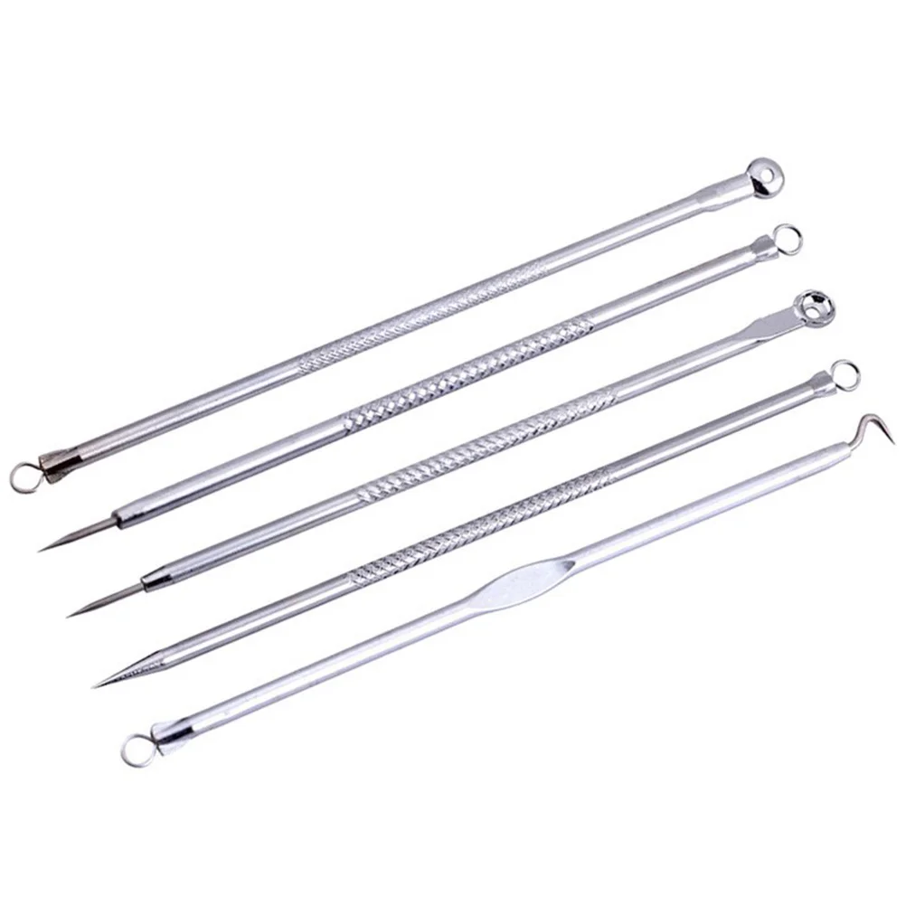5 pçs unissex cravo mancha agulhas de aço inoxidável remover ferramentas para mulheres homens ferramentas cravo kit cravo