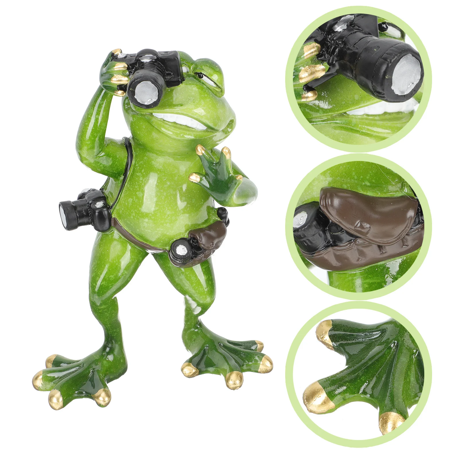 

Frog Statue Resin Animal Home Office Desk Decor Garden Lawn Room Decoration Gift For Kids Friends Family