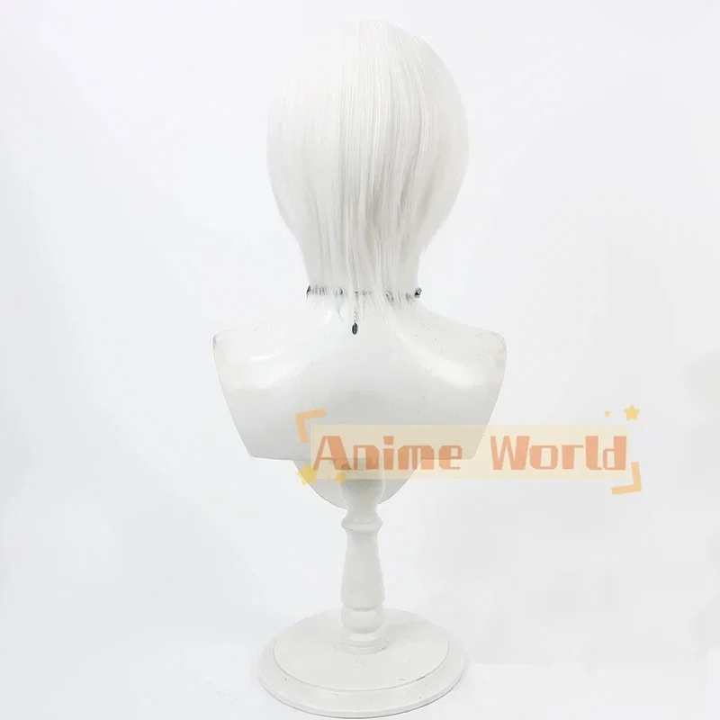 Rosie Cosplay Anime Hotel Rosie Cosplay Wig Short White Heat Resistant Synthetic Hair Halloween