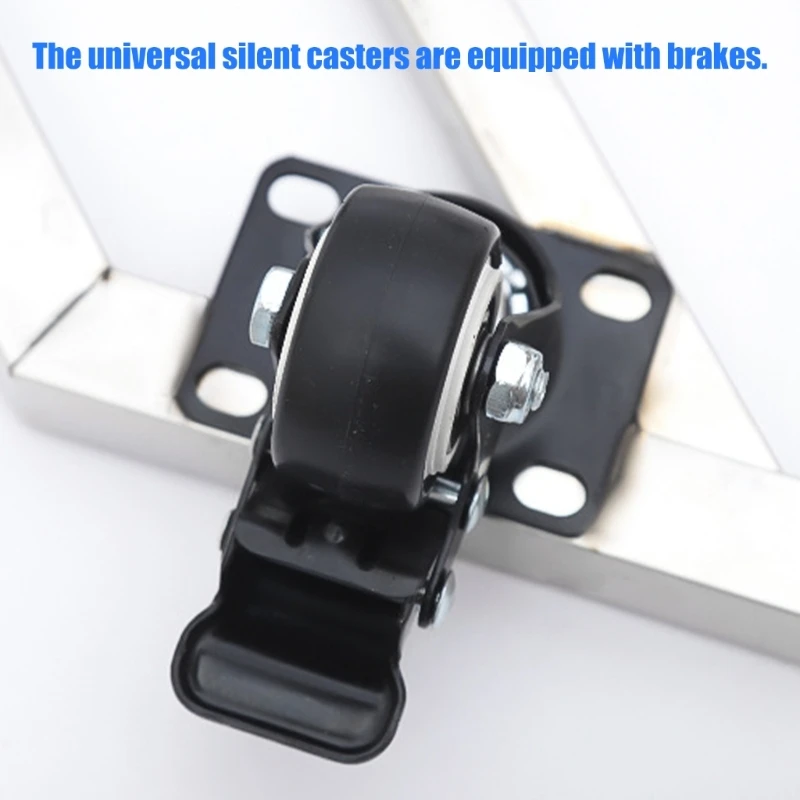 Raised Rolling Plant Roller Stainless Steel for Balcony and Office Pot Placement JOMD