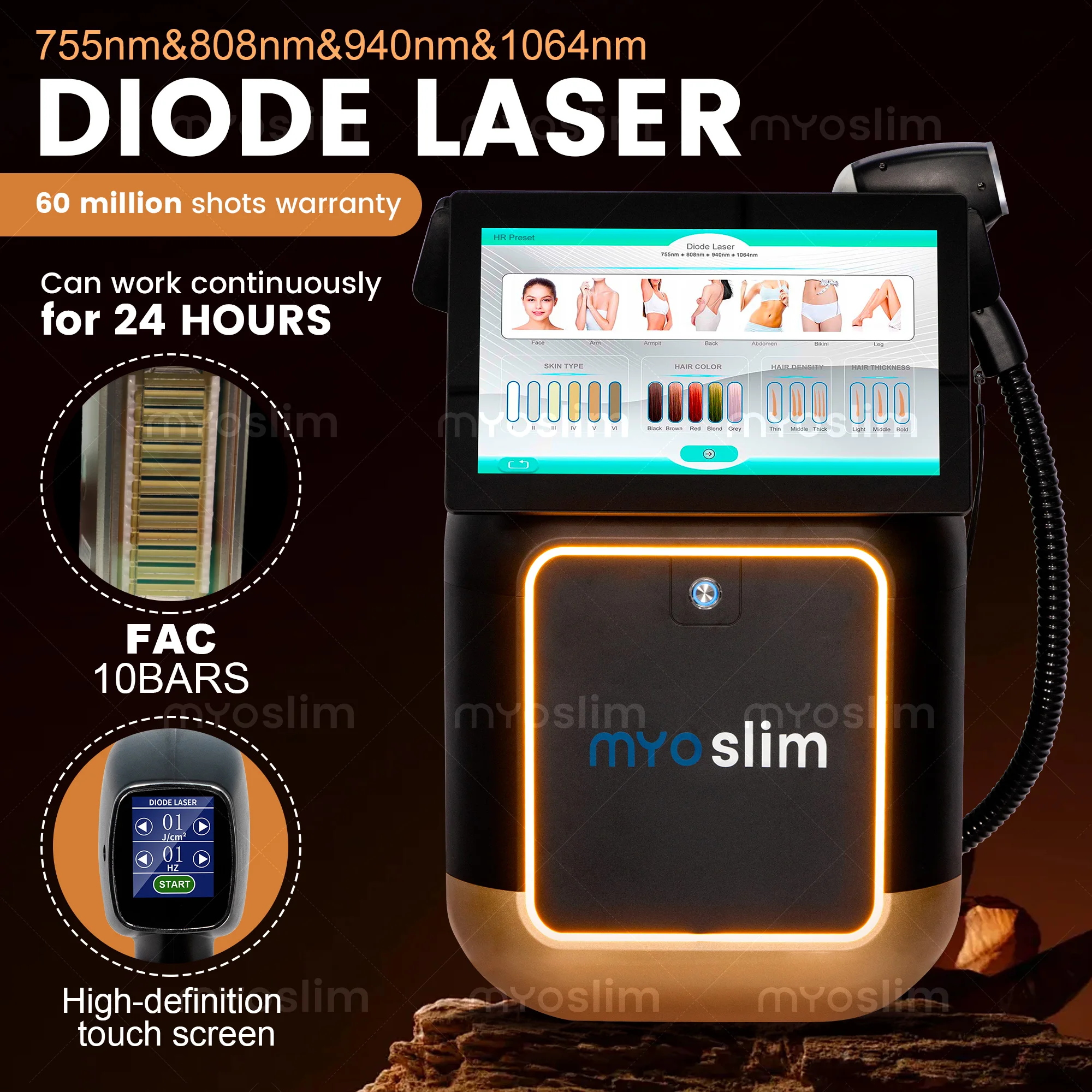 

New5000W 808nm Diode Laser Hair Removal Machine Ice Platinum 755nm 940nm 808nm 1064nm 4Wavelength Provides The Best Hair Remova