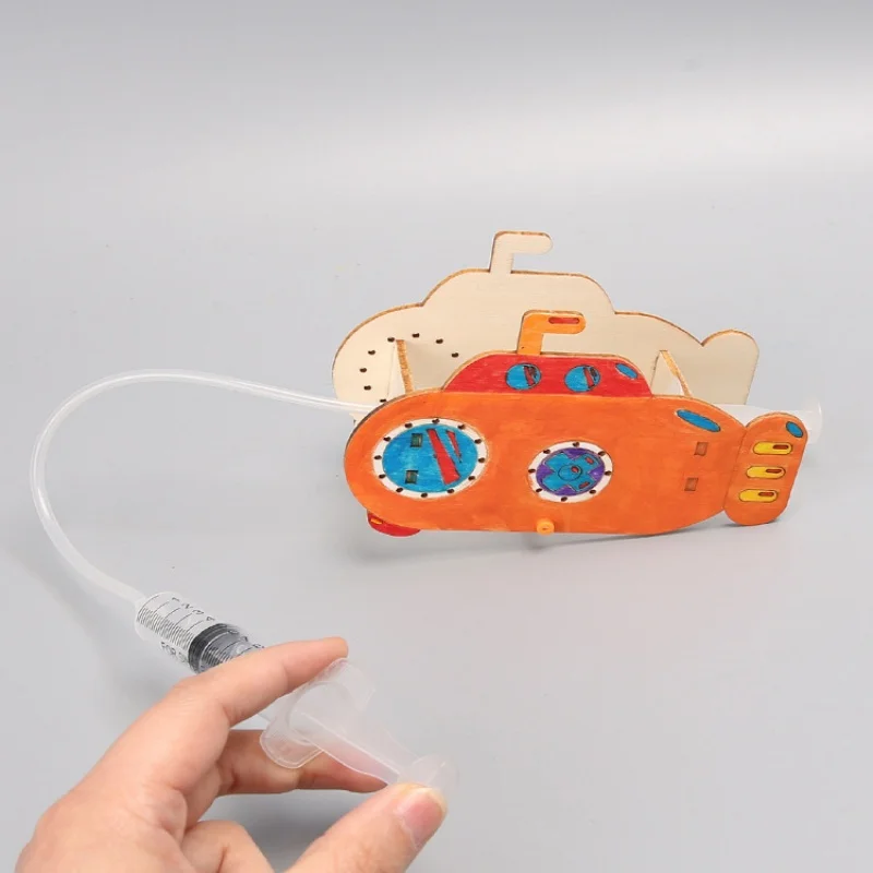DIY Creative Submarine Model Montessori STEM Educational Puzzle Atmospheric Pressure Science Experiment Gift for Kids Children