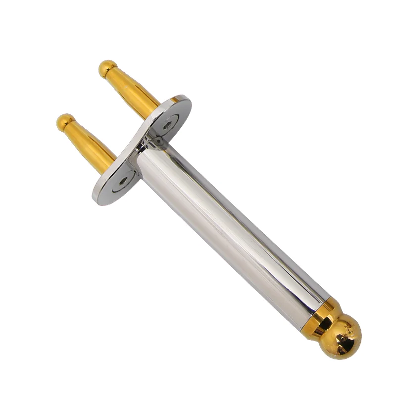 Two Heads Metal Massage Pen, Body Back Leg Face Massage Stick, Magnetic Acid Discharge Dredging Lymph Muscle