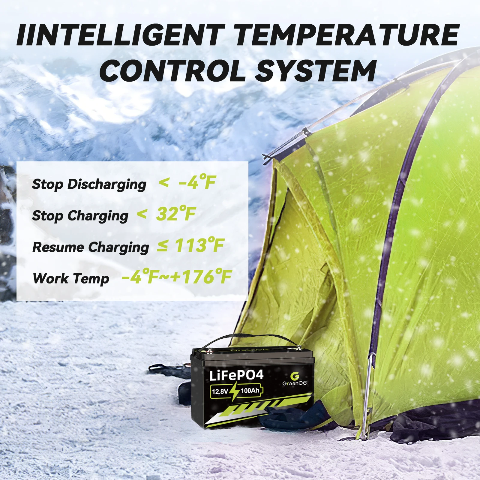 مجموعة بطارية LiFePO4 12 فولت 100 أمبير في الساعة 31 مع BMS مدمج 100 أمبير، بطارية ليثيوم قابلة لإعادة الشحن بدورة عميقة 15000 مثالية للنظام الشمسي