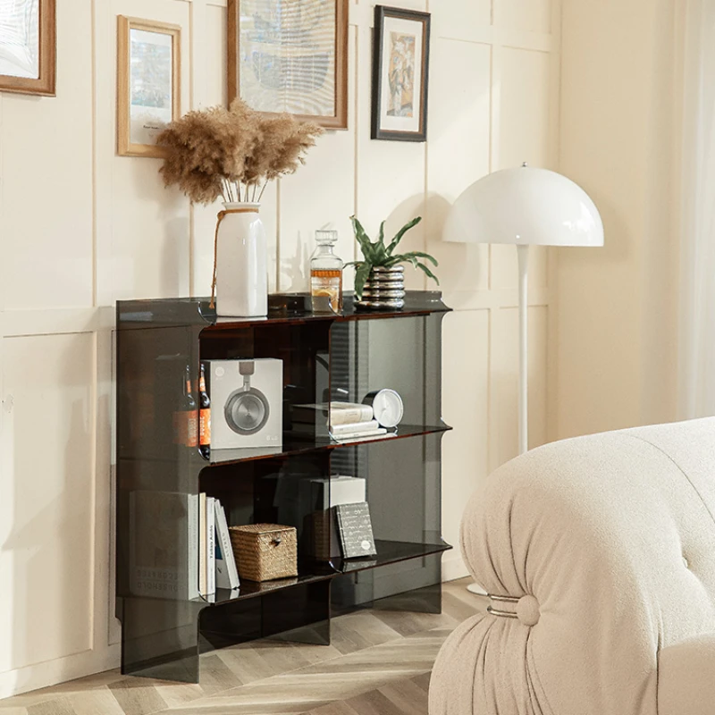 

Bookshelf Living Room Multi-Layer Floor Storage Rack Acrylic Bookcase Internet Celebrity Transparent Storage Rack