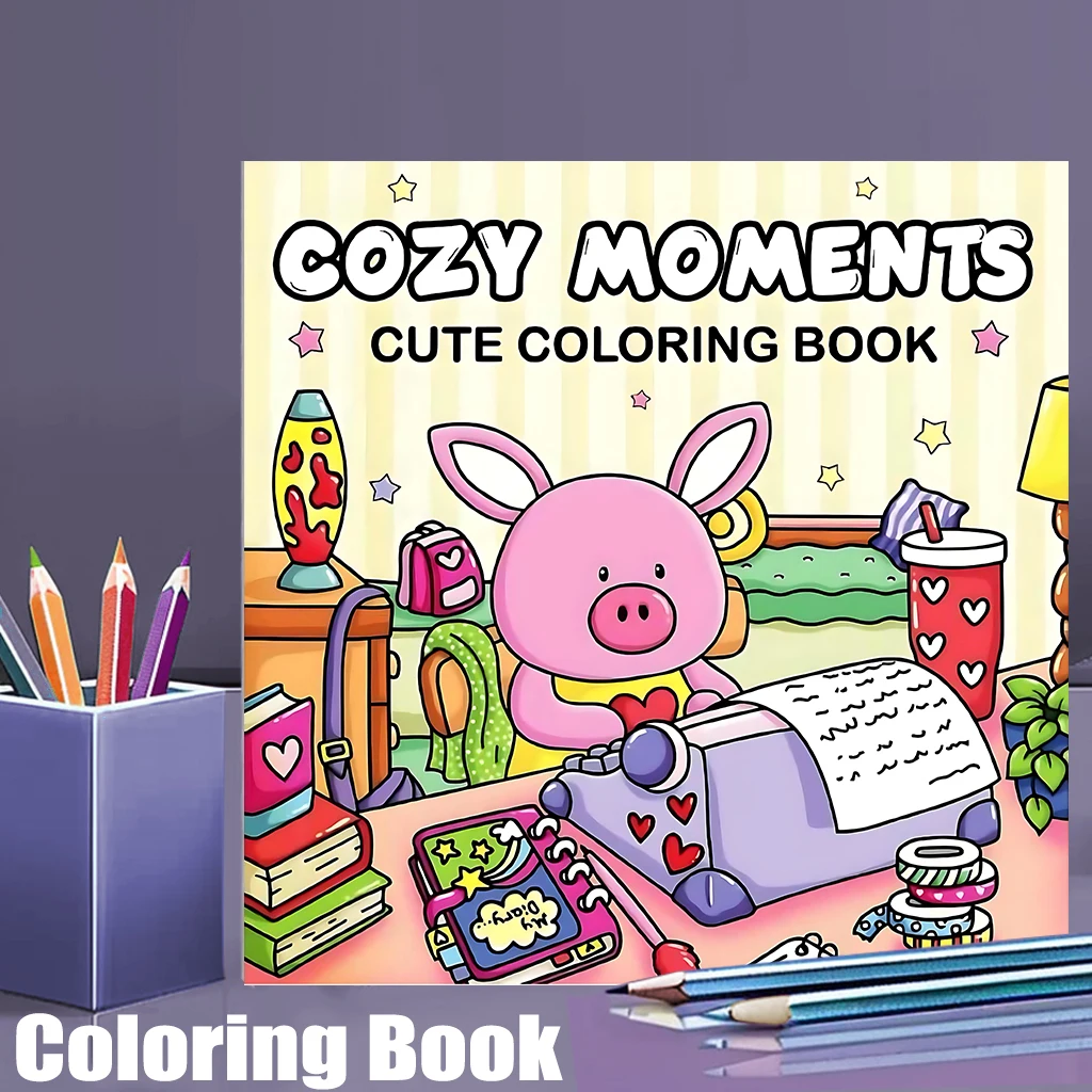 28 Pages Girl's Dog Coloring Book for Adult | Colouring Book, Drawing Supplies for Christmas, Thanksgiving
