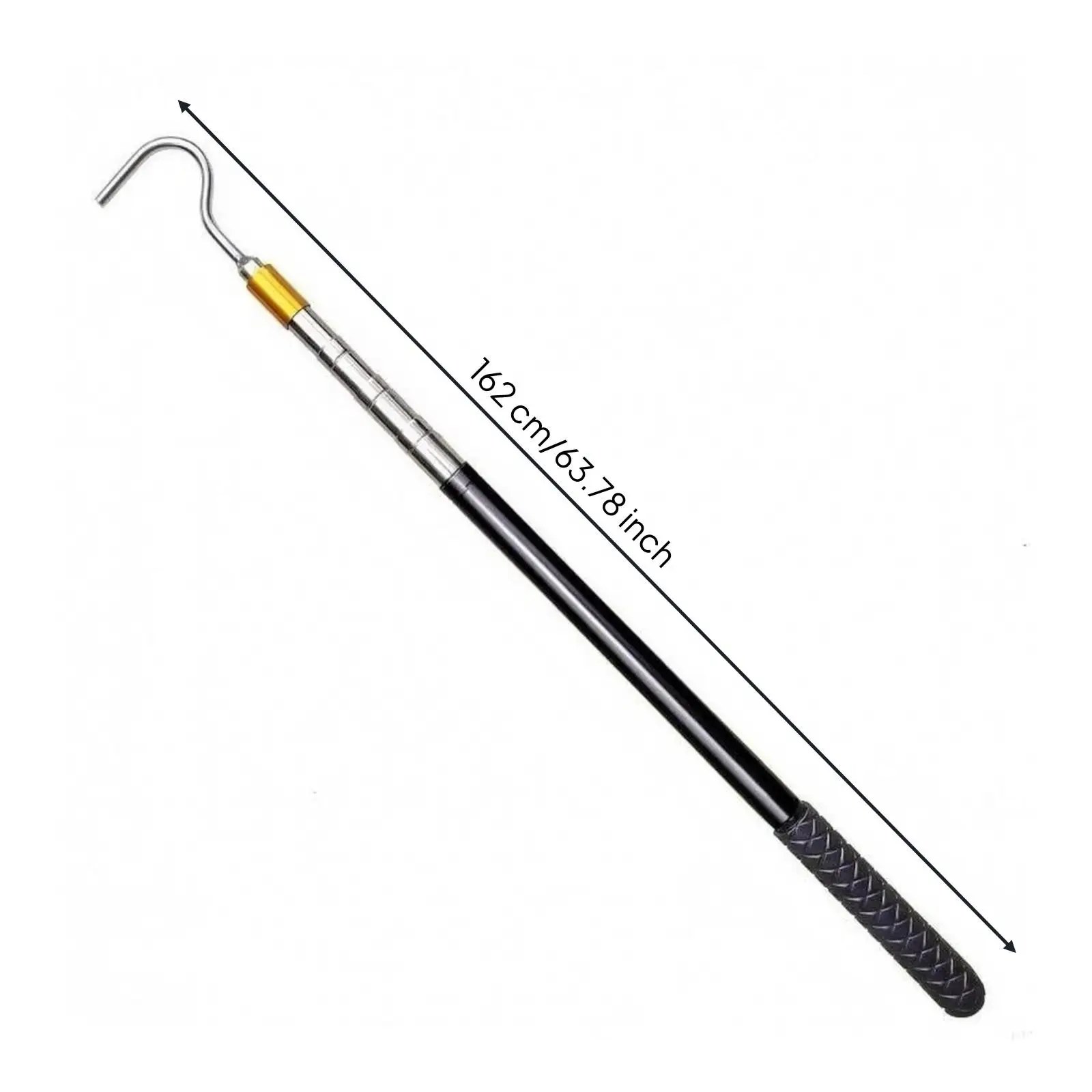 Metal Attic Ladder Pull Hook Rod Adjustable Length Stainless Steel Ceiling Stair Hook Stick for Loft Ladder Operation