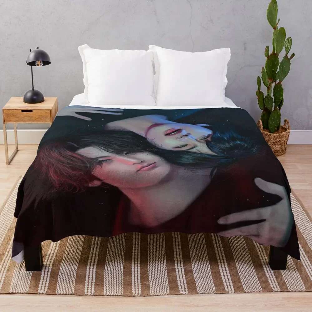 Taekook -Reqium Throw Blanket manga Furry blankets and throws Blankets