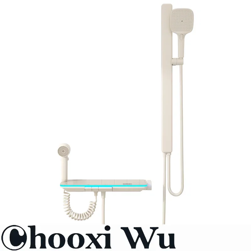 Brass Waterfall Wall Mount Faucet with Smart Temperature Digital Display Bathtub Shower Mixer Crane for Bathroom - Image 6