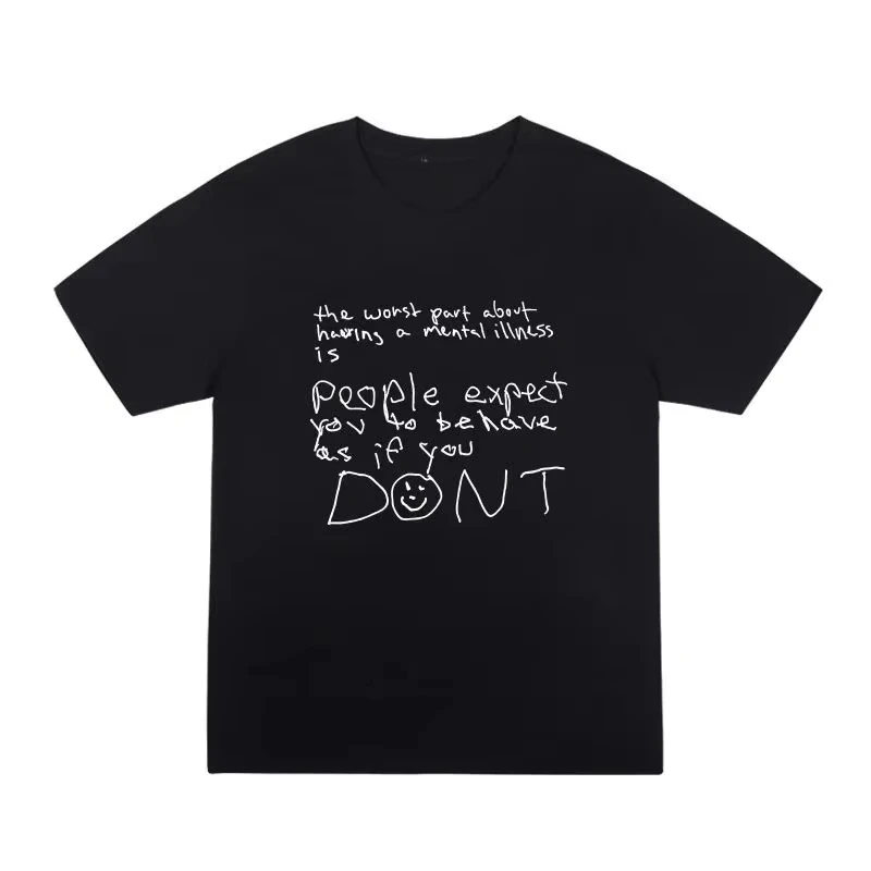 

SummerClothing Shirt Movie Joker Notes Text Print Short-sleeved T-shirt American Unisex Retro Fashion Comfortable Cotton T-shirt