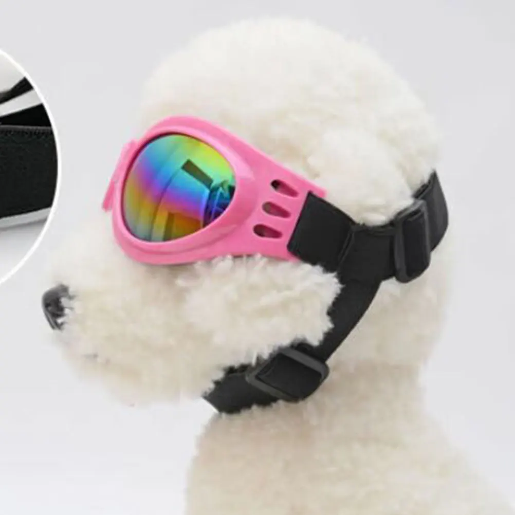 

Pet Sunglasses Dog Eye Protection Fashionable Supplies Stretchy Strap Goggles Red Adjustable UV Shatterproof PCLens
