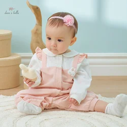 Dave Bella Baby Jumpsuit Newborn Creeper 2024 New Autumn Girl's Romper Casual Cotton Comfortable Cute Sweet DB3242293