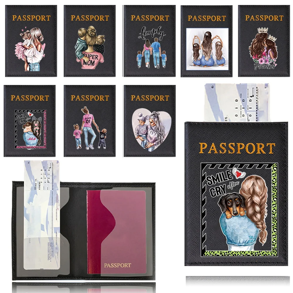 New Passport Sleeve Passport Cover Airplane Ticket Protection Cover Portable Mom Series Business Travel Minimalist Card Wallet