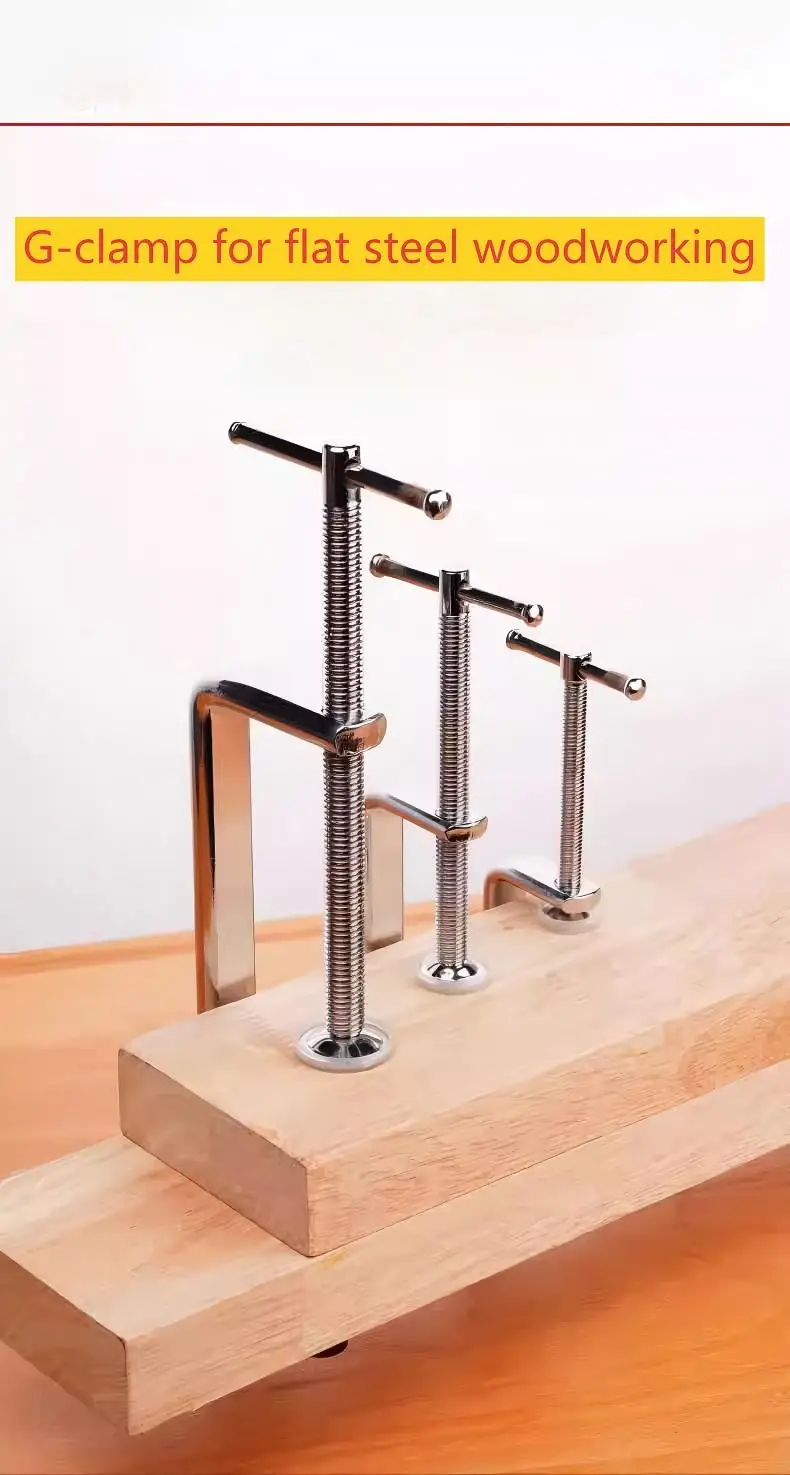 Morsetto per la lavorazione del legno a forma di G, supporto per legno, morsetti per pannelli piatti in acciaio, forte clip a F per carpenteria, clip di fissaggio fai-da-te a bilanciere a forma di C