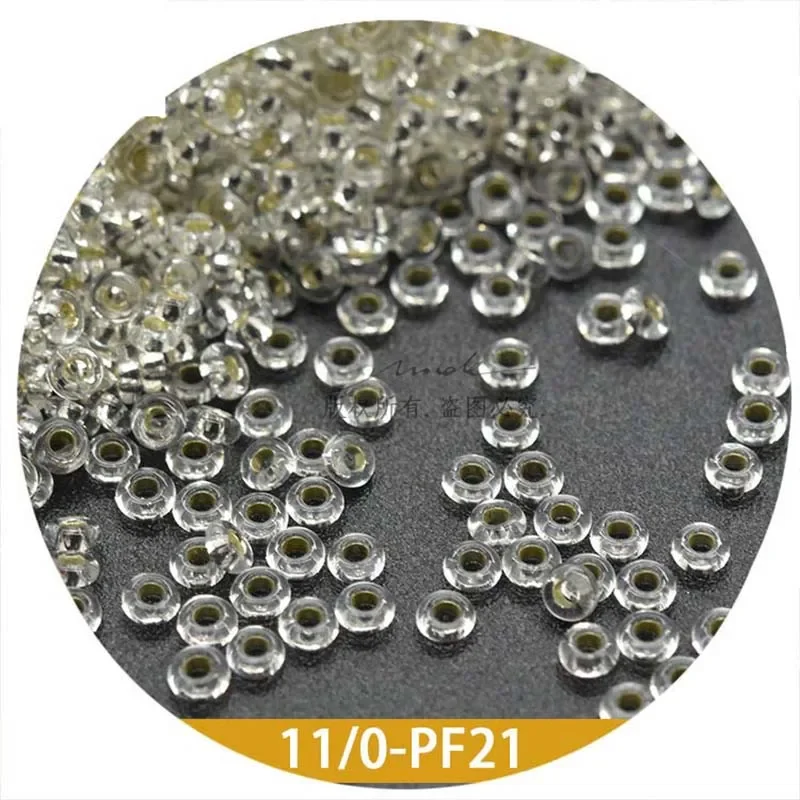 Perles de rocaille TOHO faites à la main, matériel de bricolage, 11/0 perles rondes transparentes de 2mm, pour la fabrication de bijoux