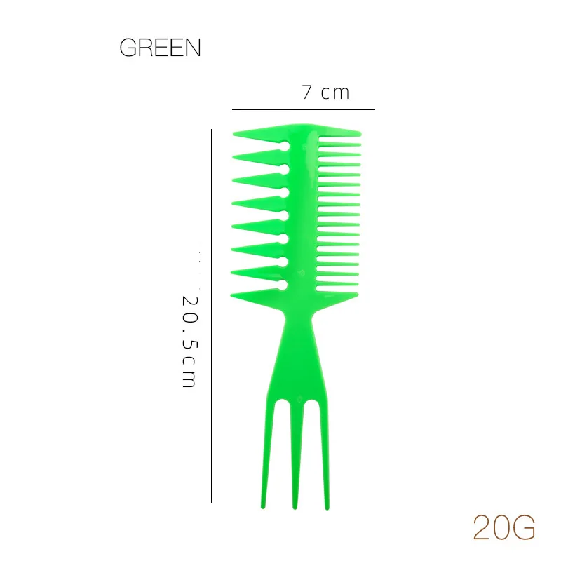 Multifunktionaler Trident-Haarkamm für Herren, aus robustem ABS-Kunststoff, geeignet für den Einsatz in Friseursalons und von Friseuren als Haaraccessoire. – Detail 10