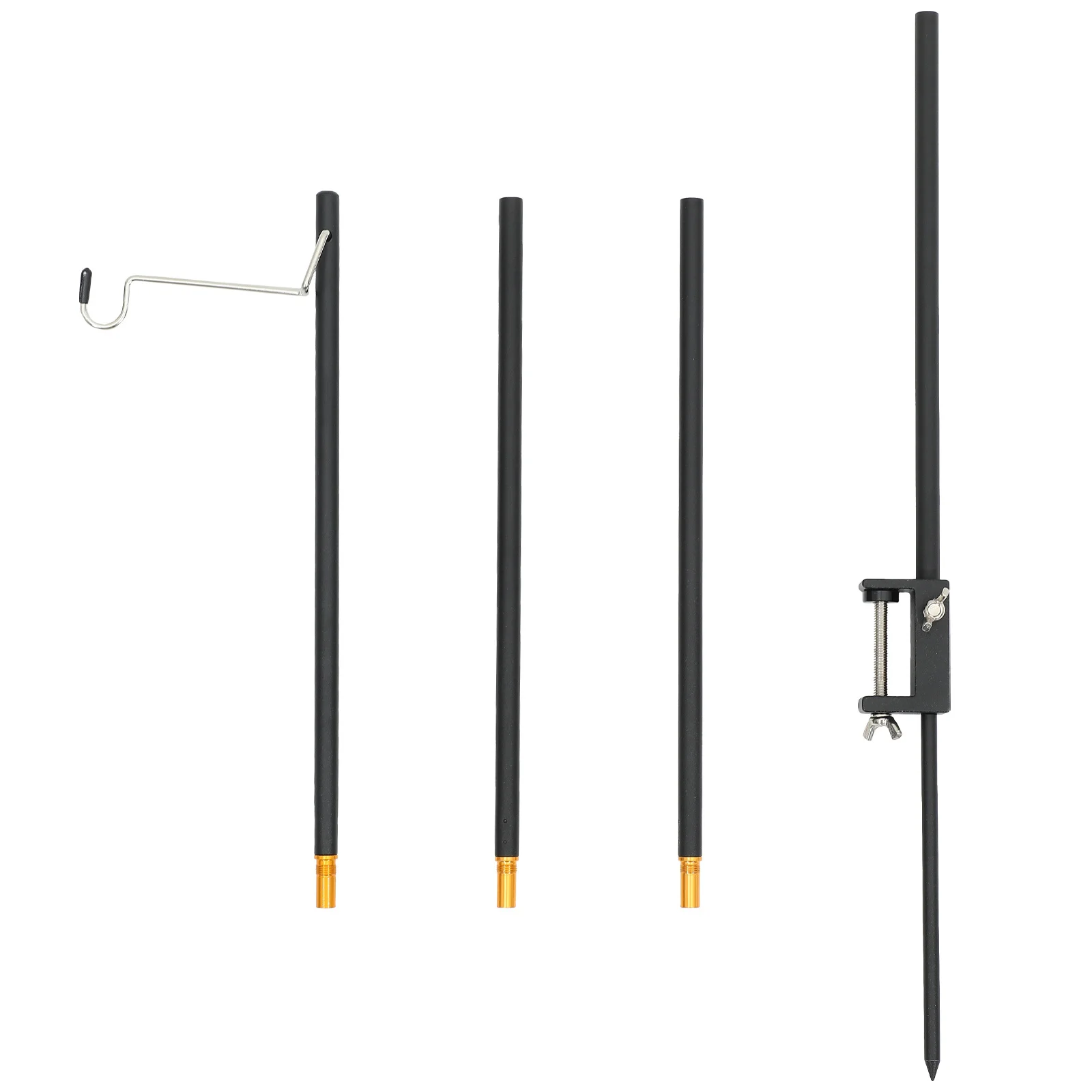 1Set Camping Lichtbeugel Draagbare Lampstandaard voor Outdoor-activiteiten Zwaar uitgevoerd aluminium lantaarnrek met dubbele haken Gemakkelijk te