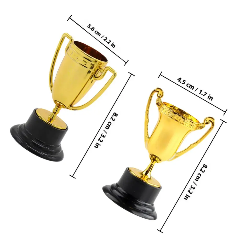 6Pcs Exquisite Small Trophy for Plastic Simulation Trophy Portable Compact Design Reward Symbol for Events