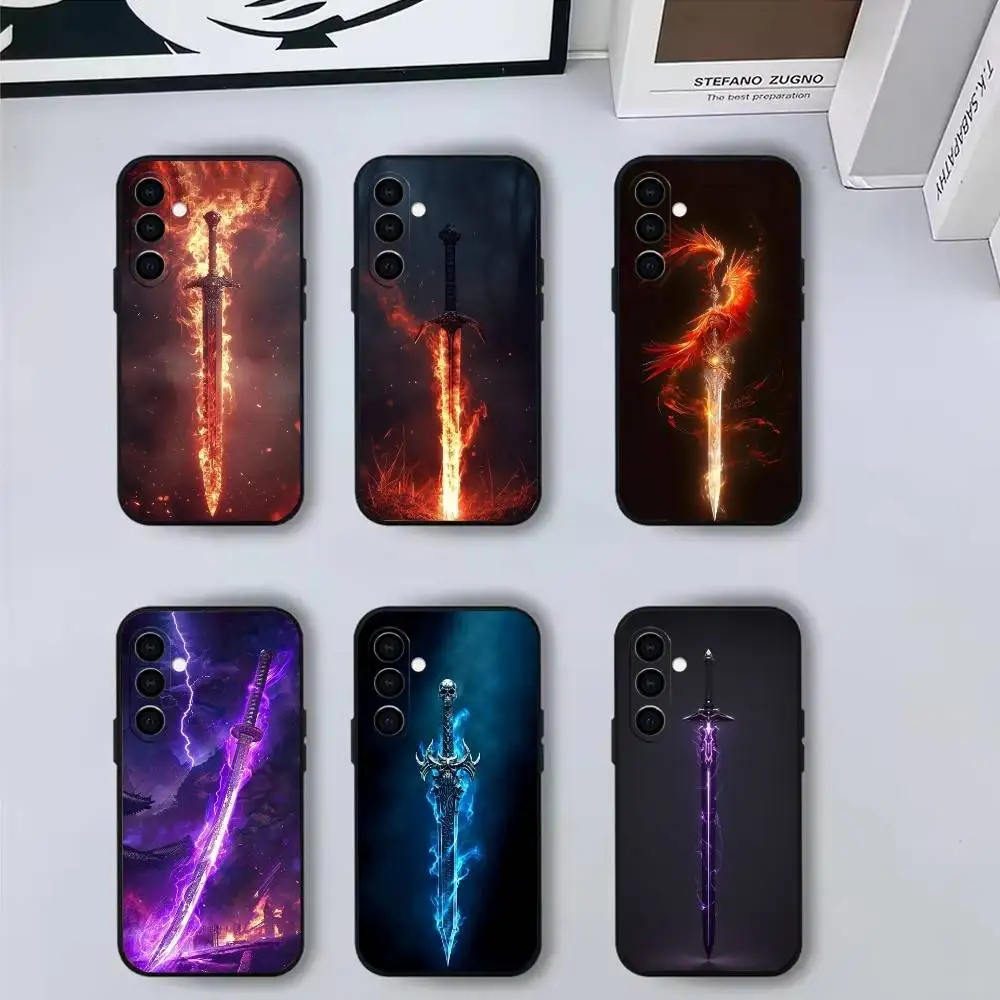 

S-Sword is coming Phone Case For Samsung Galaxy A73,A72,A71,A70,A53,A52,A51,Others Soft Black Cover
