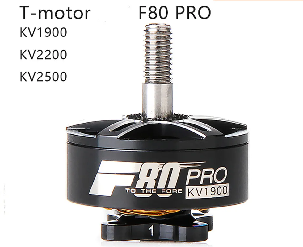 T-MOTOR F80 PRO 1900/ 2200/ 2500KV FPV Racing brushless Motor pulling force 2115g super motor for FPV Racing