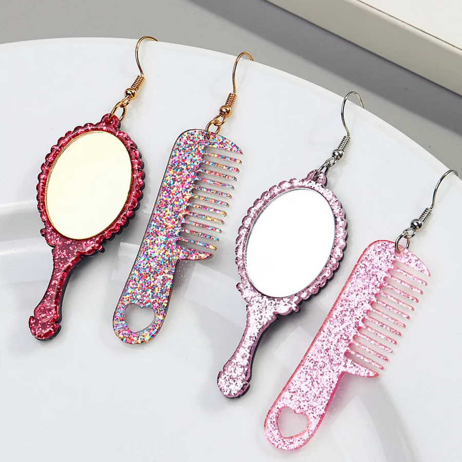 עגילי מברשת ומראה