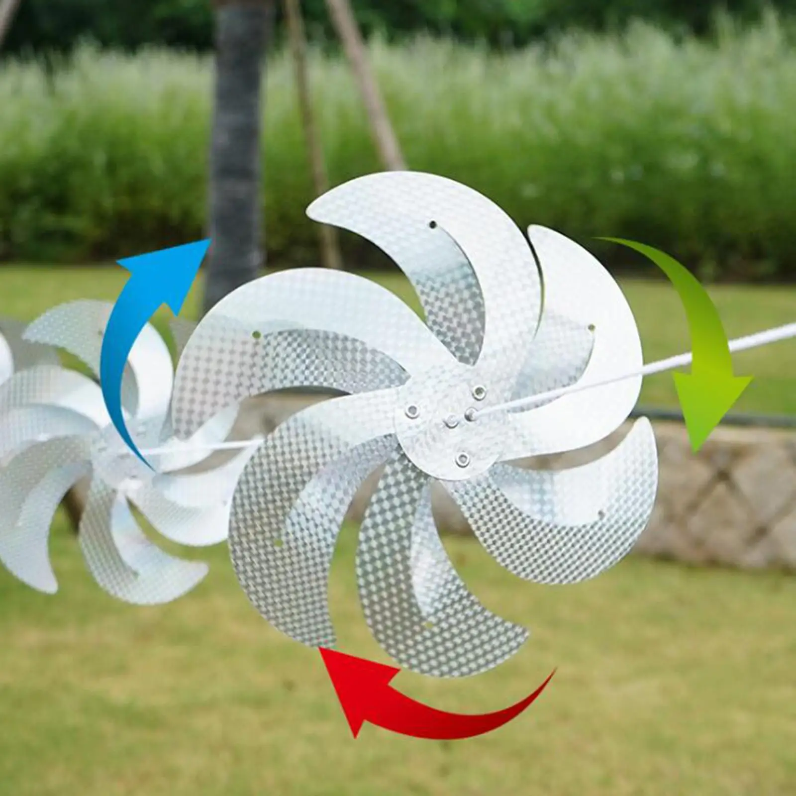 8-Pack Bird Repellent Windmill String Rotating Reflective Outdoor Tool for Yard Patio Garden Farm