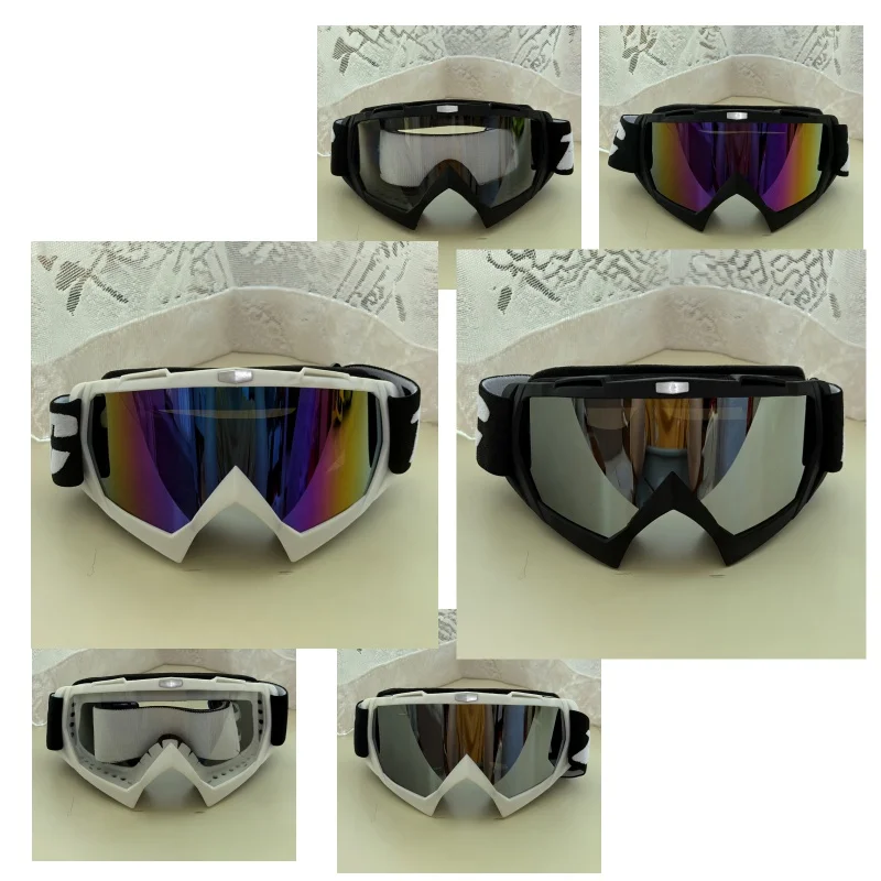 Dust Splash Resistant Motorbike Goggles Comfortable Foam Padding Adjustable Strap for Off Road Riding Mountain Cycling Sports