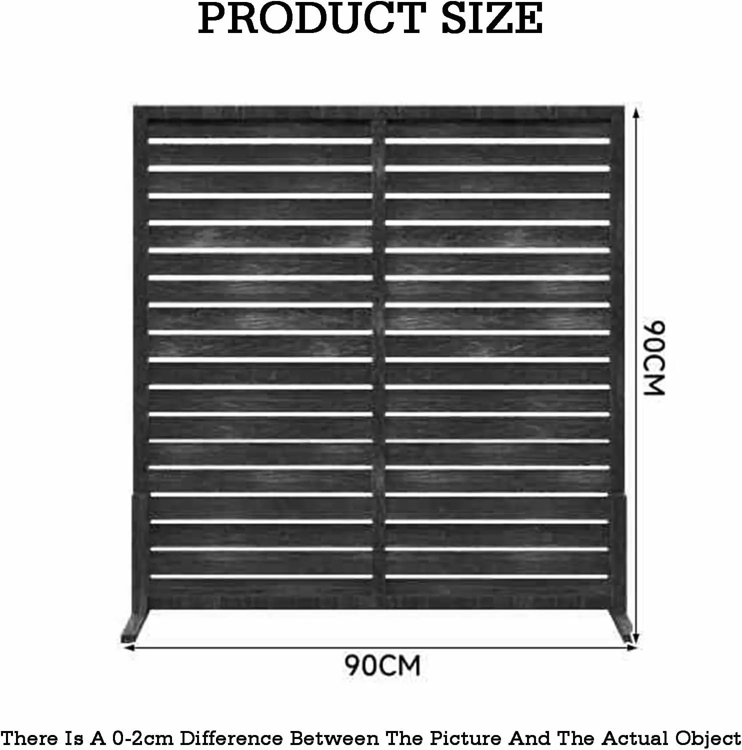 Garden Trellis Privacy Screen Decorative Fence Panel Wood Balcony Patio Yard Backyard Color 90x90cm