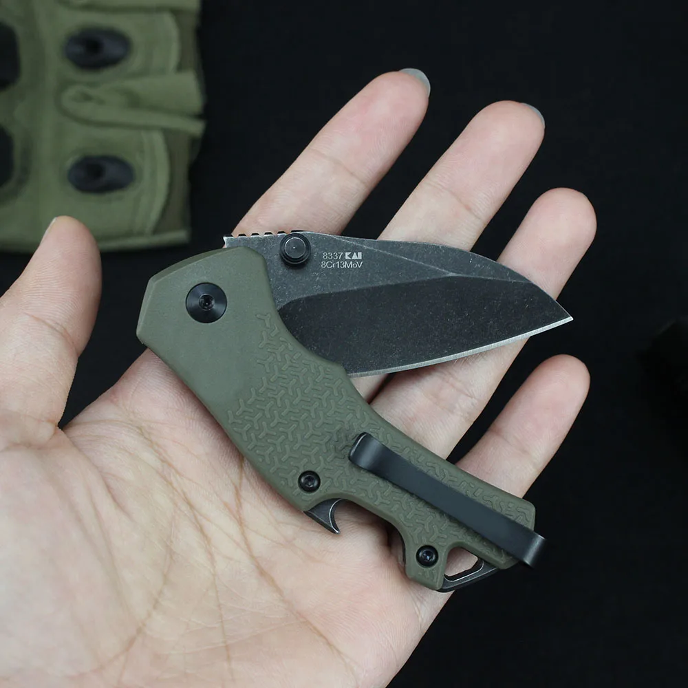 Portable KS 8337 Pocket Folding Knife Outdoor Multipurpose Survival Camping Small Knives Keychain Knife with Bottle Opener